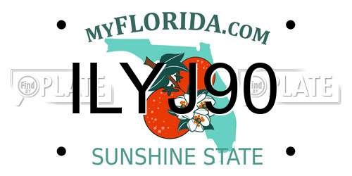ILYJ90 Florida License Plate