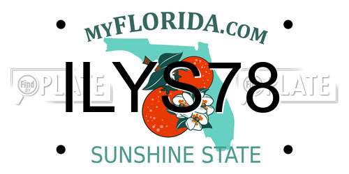 ILYS78 Florida License Plate