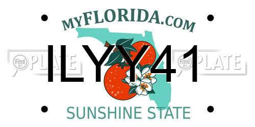 ILYY41 Florida License Plate