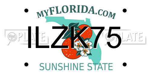 ILZK75 Florida License Plate