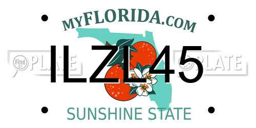 ILZL45 Florida License Plate