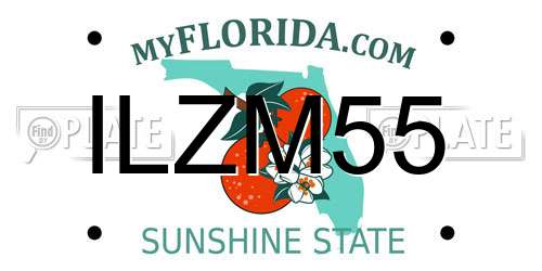 ILZM55 Florida License Plate
