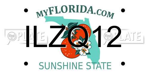 ILZQ12 Florida License Plate