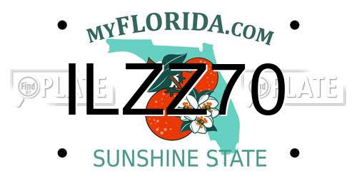 ILZZ70 Florida License Plate