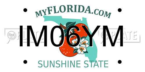 IM06YM Florida License Plate