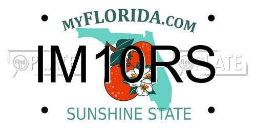 IM10RS Florida License Plate