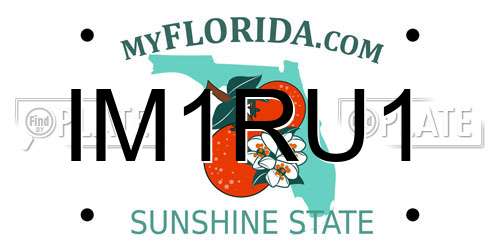 IM1RU1 Florida License Plate