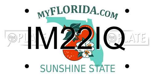 IM22IQ Florida License Plate