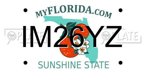IM26YZ Florida License Plate