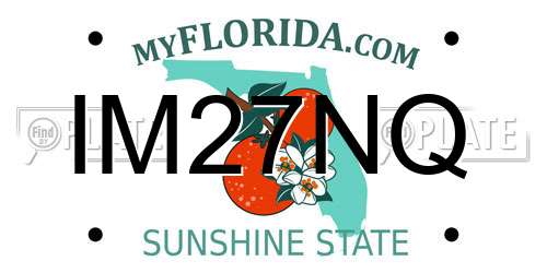 IM27NQ Florida License Plate