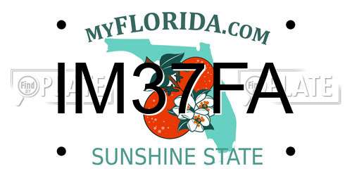 IM37FA Florida License Plate