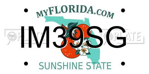 IM39SG Florida License Plate