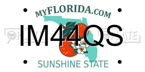 IM44QS Florida License Plate