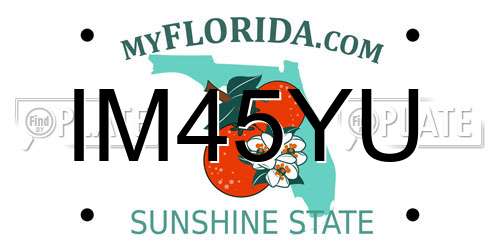 IM45YU Florida License Plate