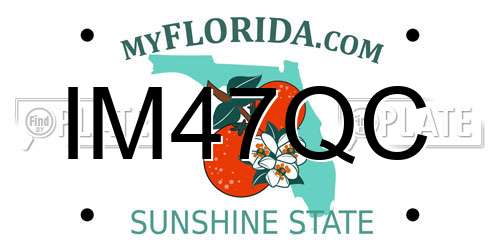 IM47QC Florida License Plate