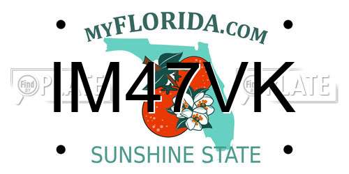 IM47VK Florida License Plate