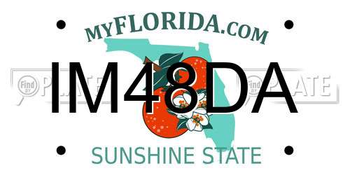 IM48DA Florida License Plate