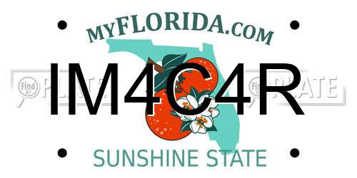 IM4C4R Florida License Plate