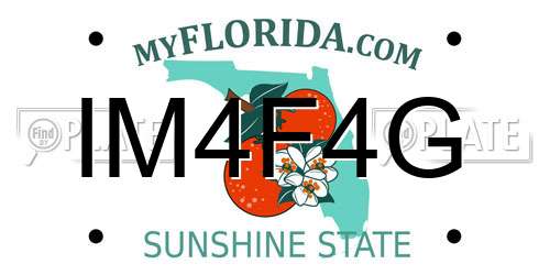 IM4F4G Florida License Plate