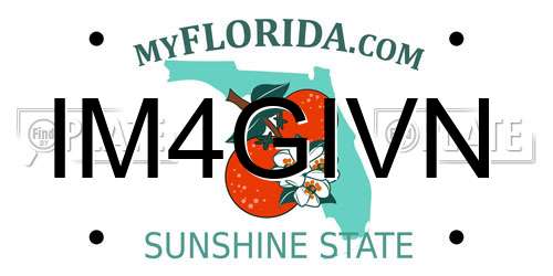 IM4GIVN Florida License Plate