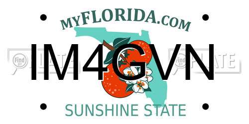 IM4GVN Florida License Plate