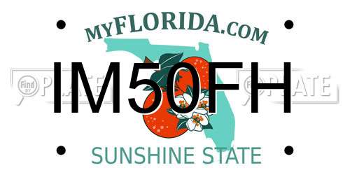 IM50FH Florida License Plate