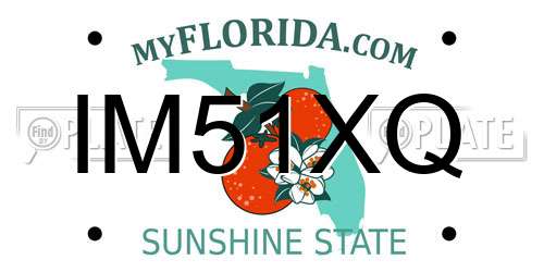 IM51XQ Florida License Plate