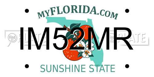 IM52MR Florida License Plate