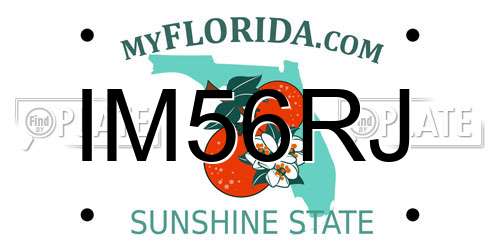 IM56RJ Florida License Plate