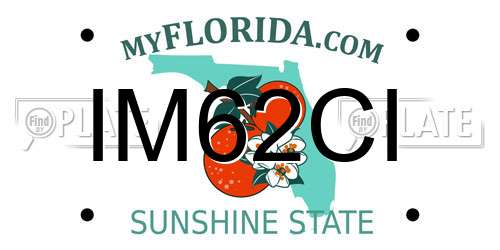 IM62CI Florida License Plate