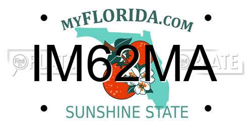 IM62MA Florida License Plate