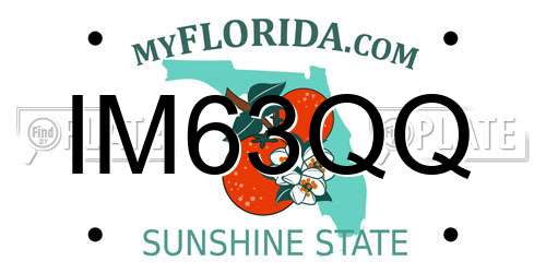 IM63QQ Florida License Plate