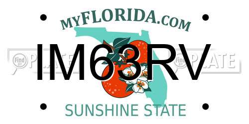 IM63RV Florida License Plate