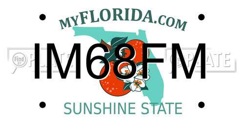 IM68FM Florida License Plate