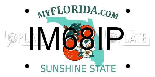 IM68IP Florida License Plate