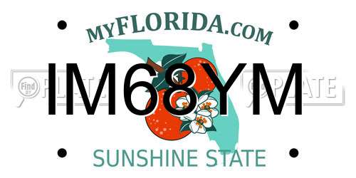IM68YM Florida License Plate