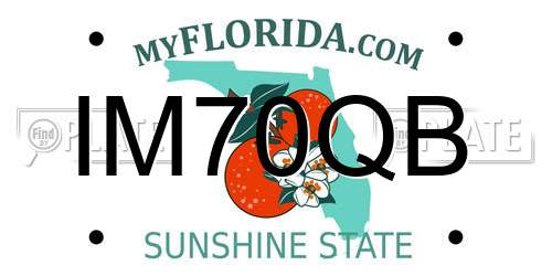IM70QB Florida License Plate