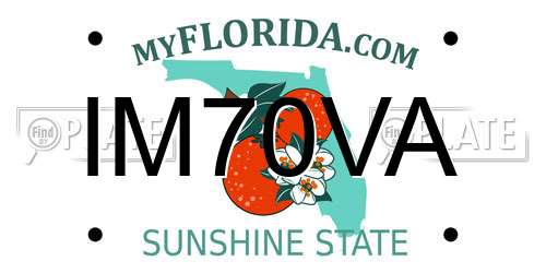 IM70VA Florida License Plate