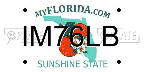 IM76LB Florida License Plate