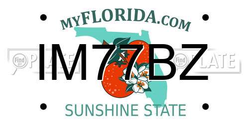 IM77BZ Florida License Plate