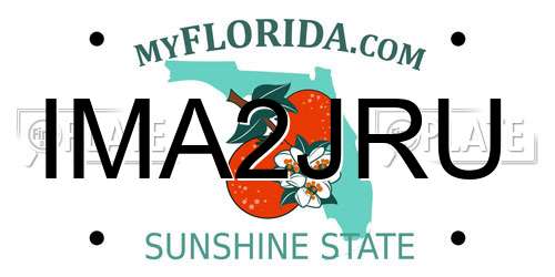 IMA2JRU Florida License Plate