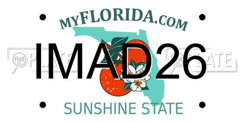 IMAD26 Florida License Plate