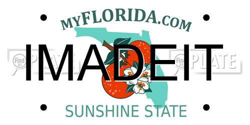 IMADEIT Florida License Plate