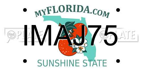 IMAJ75 Florida License Plate