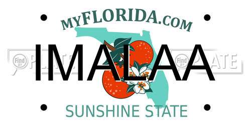 IMALAA Florida License Plate