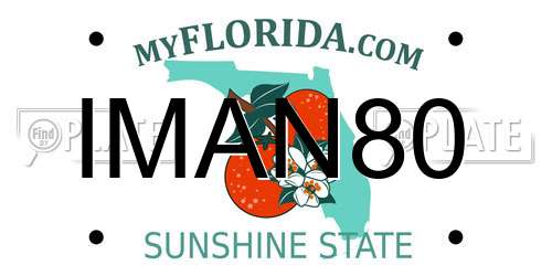 IMAN80 Florida License Plate