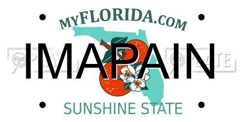 IMAPAIN Florida License Plate