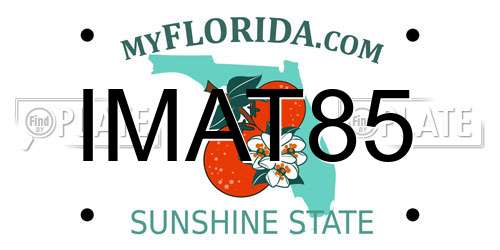IMAT85 Florida License Plate
