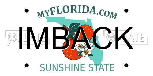 IMBACK Florida License Plate