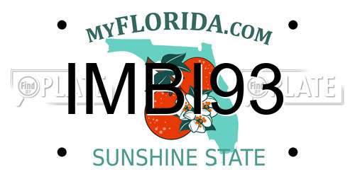 IMBI93 Florida License Plate